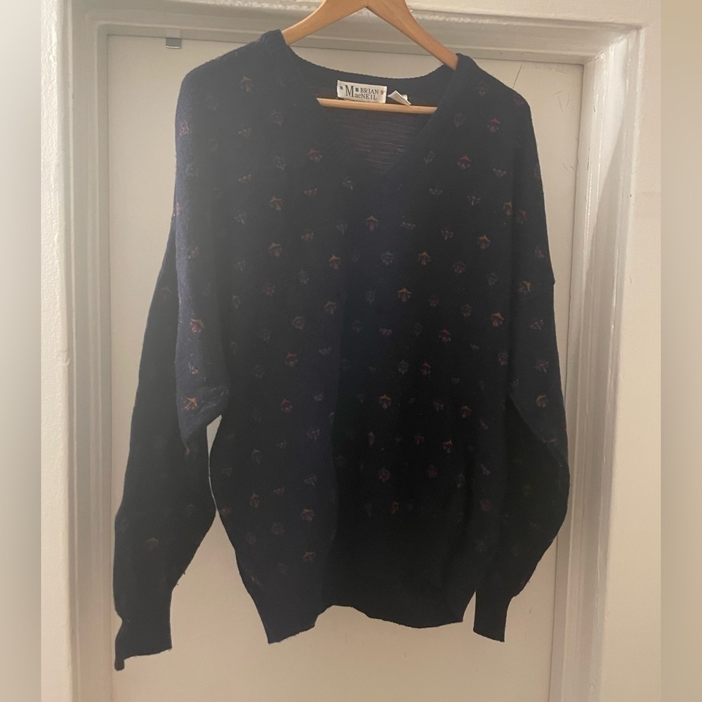 Brian‎ MacNeil Navy Blue sweater size 1X